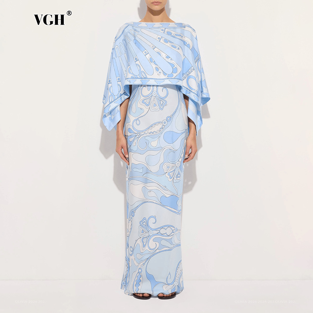 Formal Attire Woman - VGH Light Blue Abstract Print Two