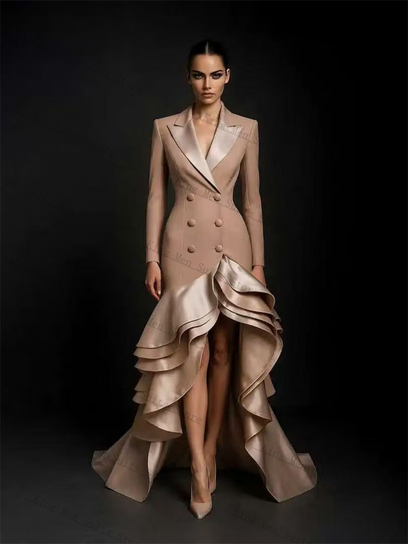 Women'S Formal Wear For A Wedding - Champagne Women Suits 1 Piece Long