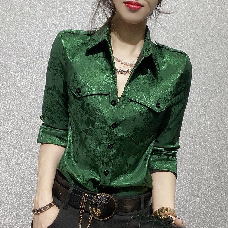 Women'S Green Formal Wear - Female Tops Spring and Autumn Full
