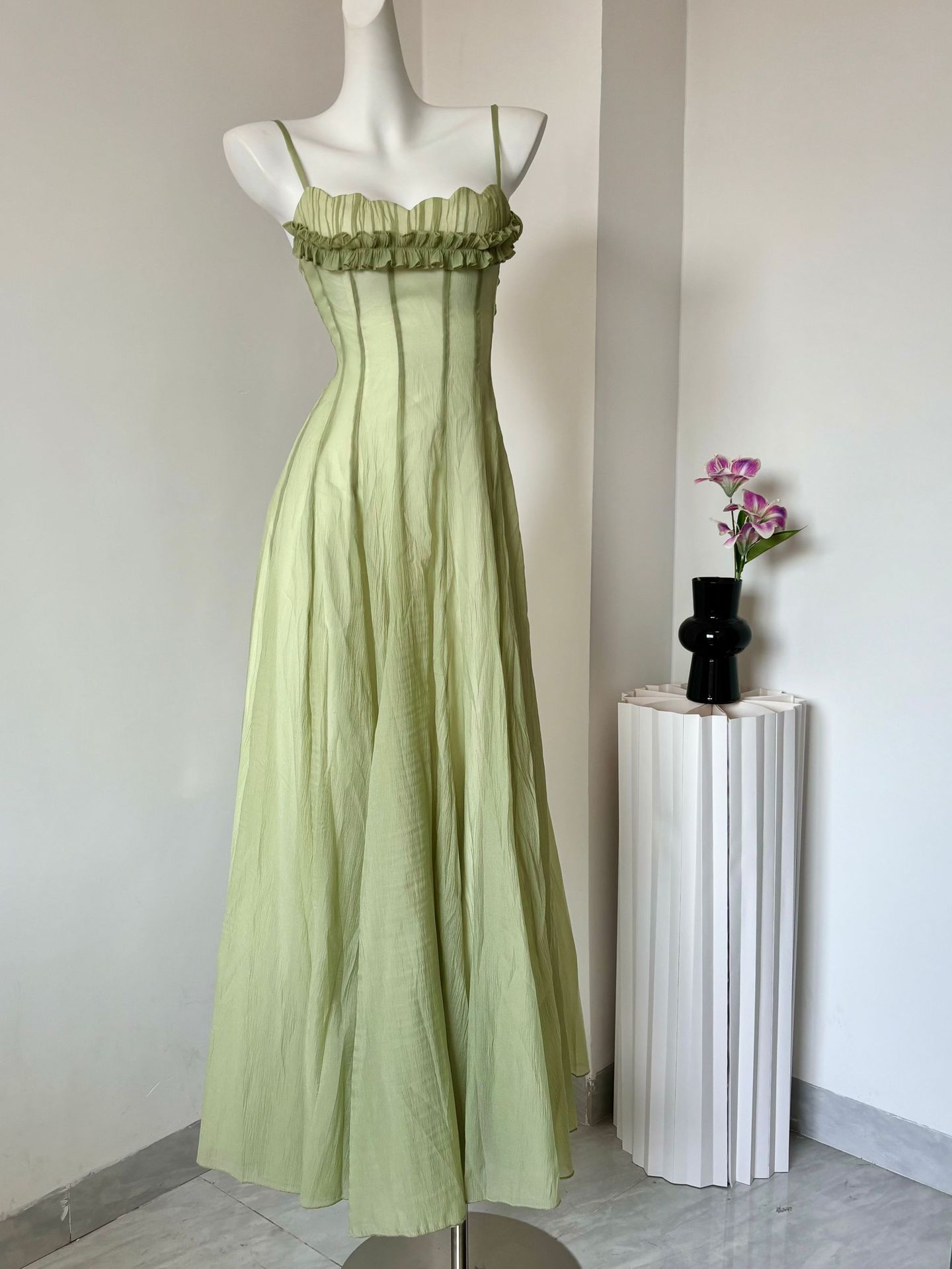 Women'S Green Formal Wear - Vintage Fairy Grungy Green Long Dress