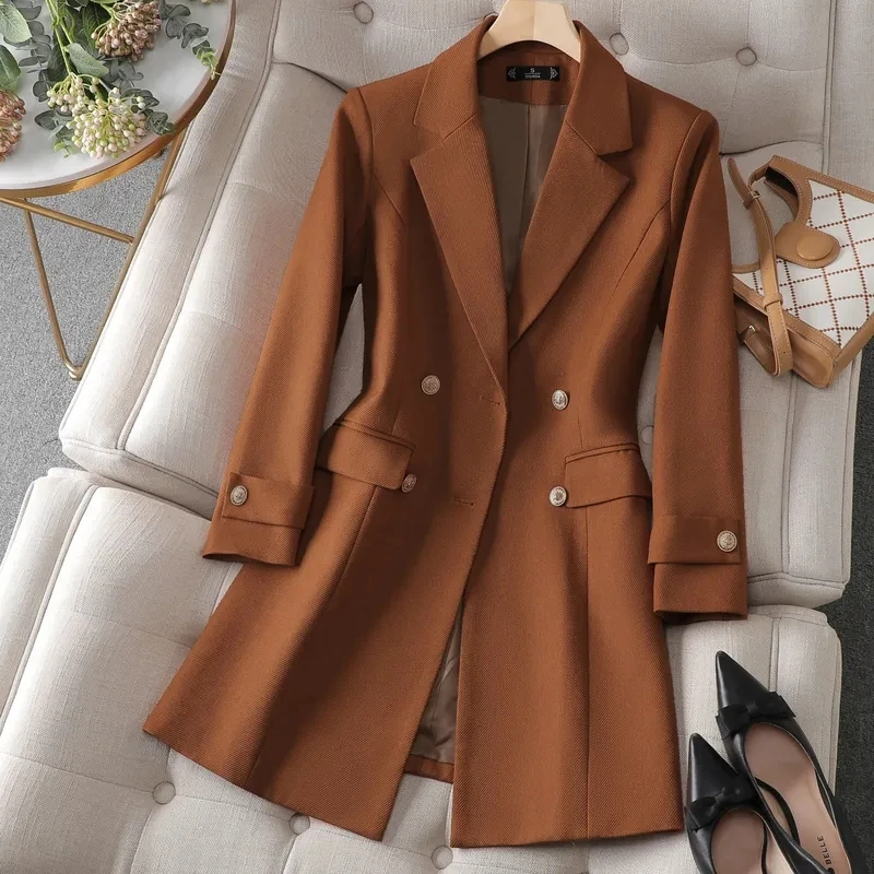 Women Formal Wear Black - Autumn Winter Jacket Women Long Blazer