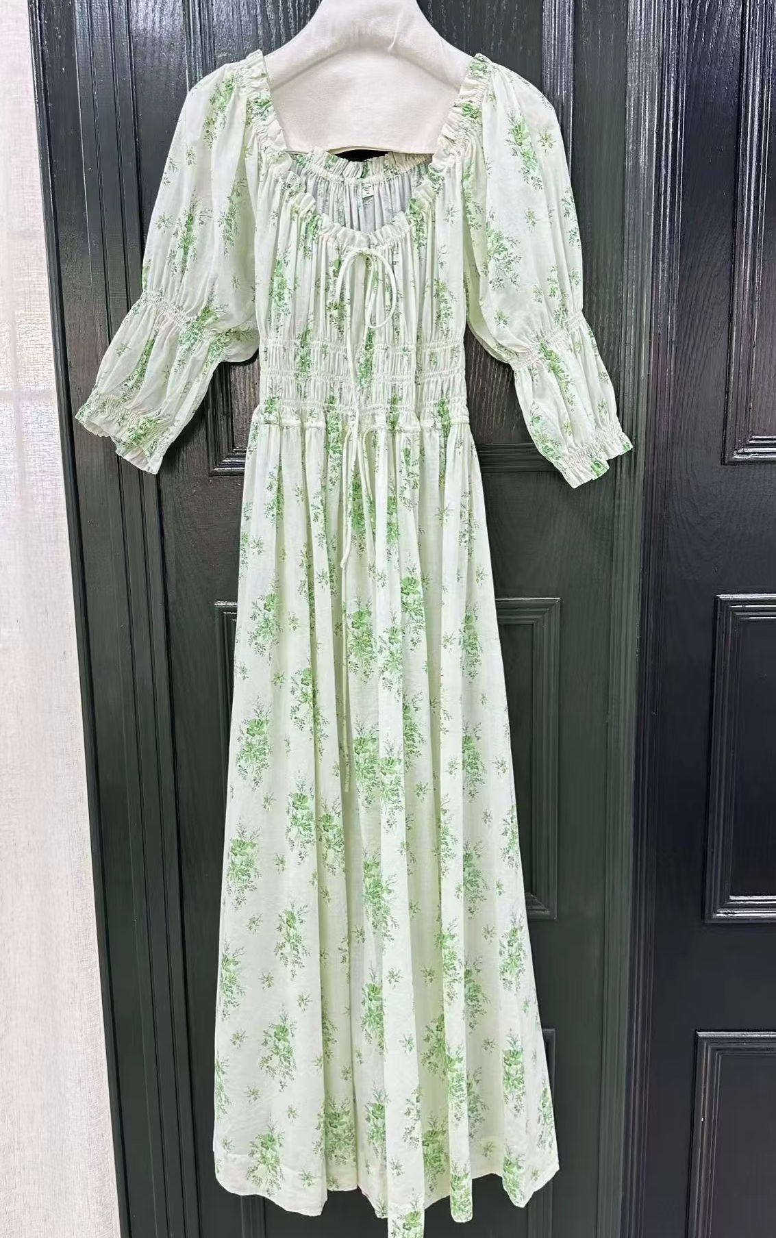 Women'S Green Formal Wear - 2026 Women's Green Flower Print Long