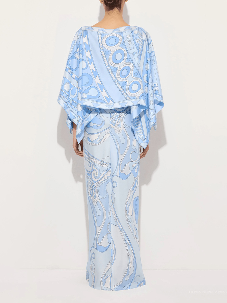 VGH Light Blue Abstract Print  - Formal Attire Woman recension och pris