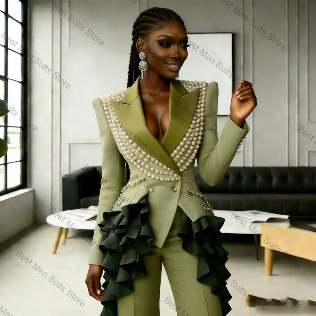 Pearls Green Women Suit Set 2  - Women'S Green Formal Wear recension och pris