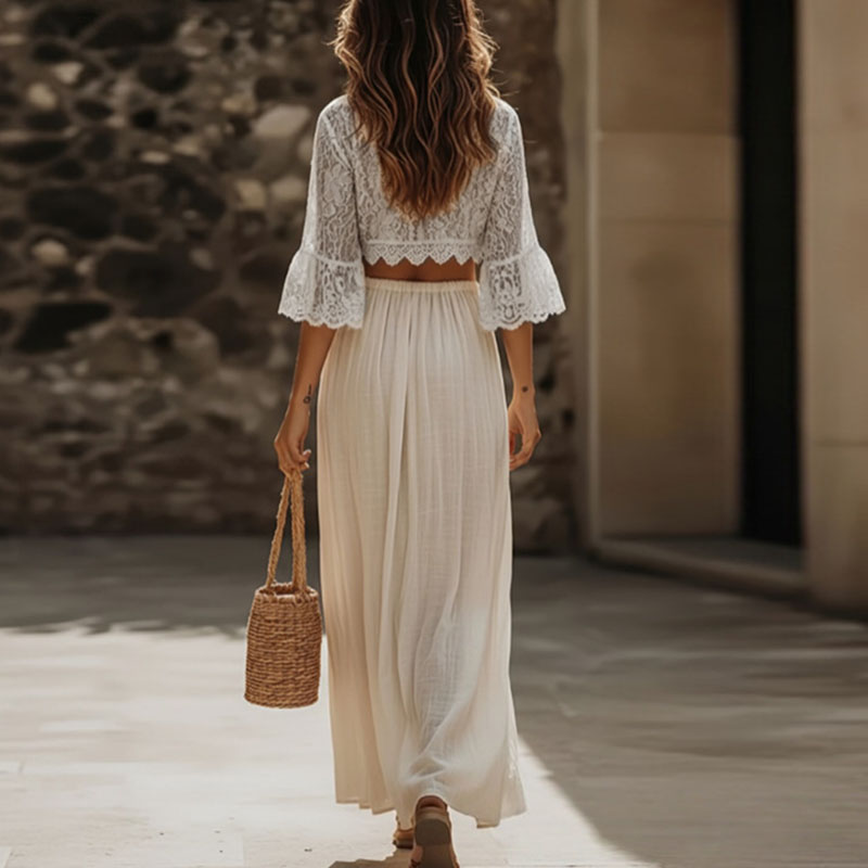 Womens Bohemian Lace Two Piece - Formal Attire Woman recension och pris