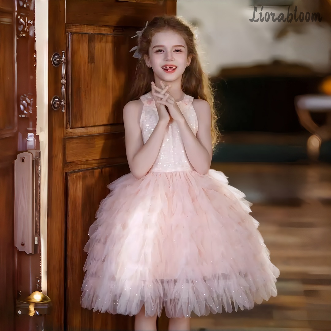 Girls' Pink Halter Dress Flora - Formal Attire Woman recension och pris