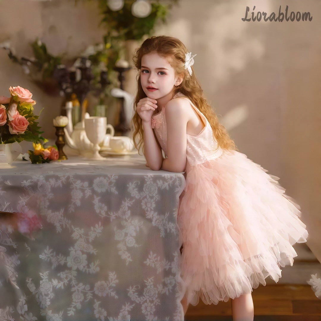 Girls' Pink Halter Dress Flora - Formal Attire Woman recension och pris