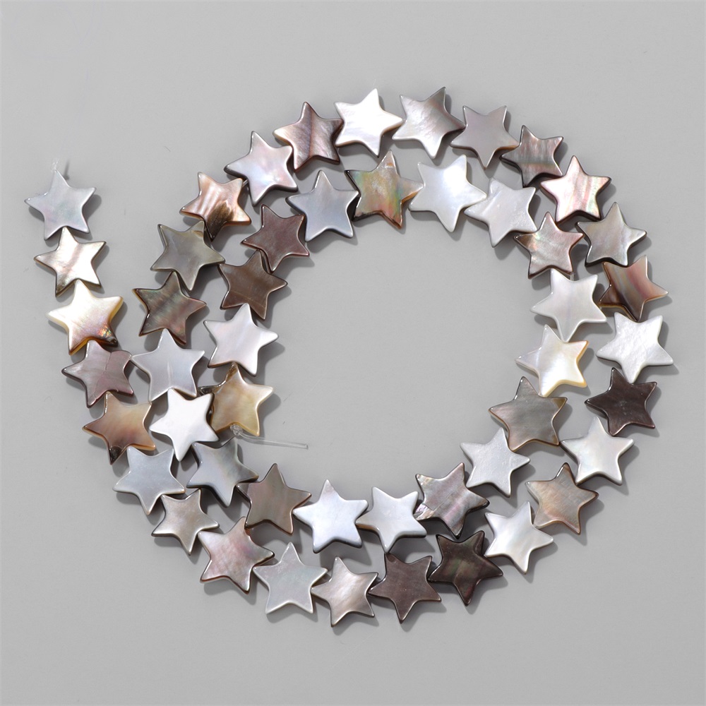 8/10/12mm Star Shape Black Gra - Pearl Earring Stud recension och pris