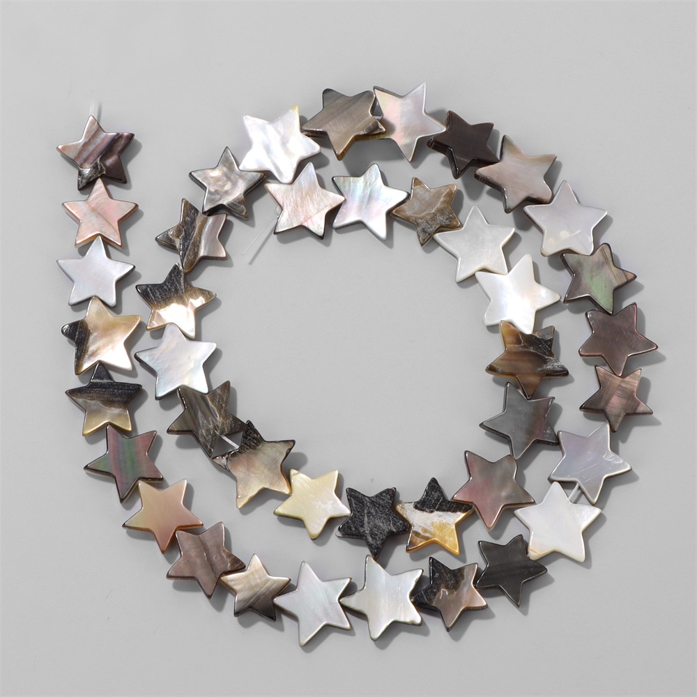 8/10/12mm Star Shape Black Gra - Pearl Earring Stud recension och pris