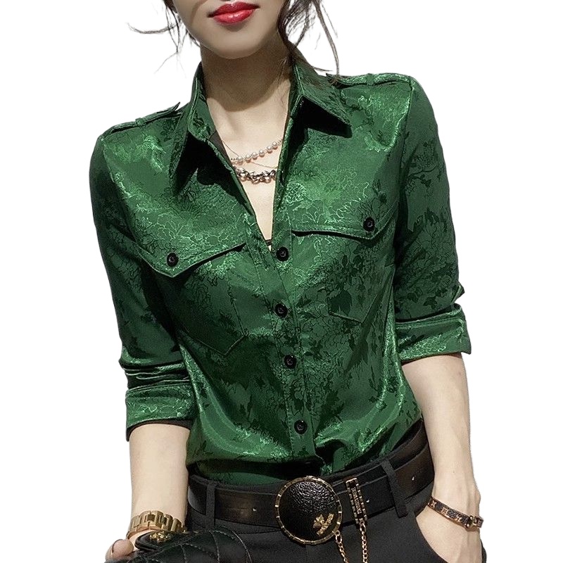 Female Tops Spring and Autumn  - Women'S Green Formal Wear recension och pris