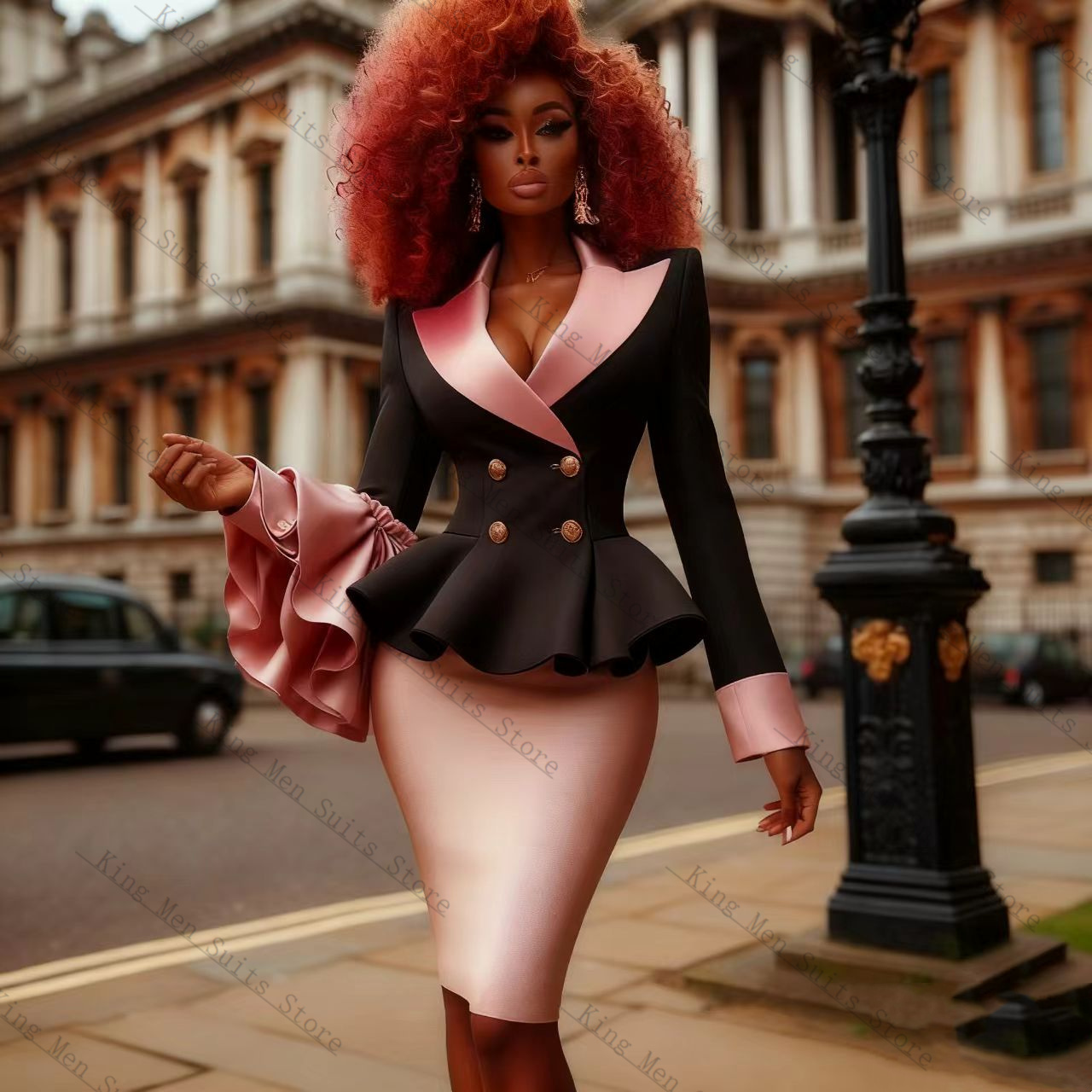 Black Pink Women Suit Set 2 Pc - Women Formal Wear Black recension och pris
