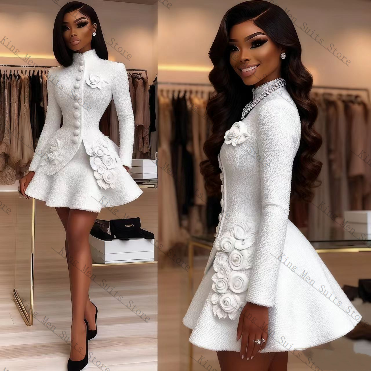Luxury White Women Suit Set 2  - Women'S Formal Wear For A Wedding recension och pris