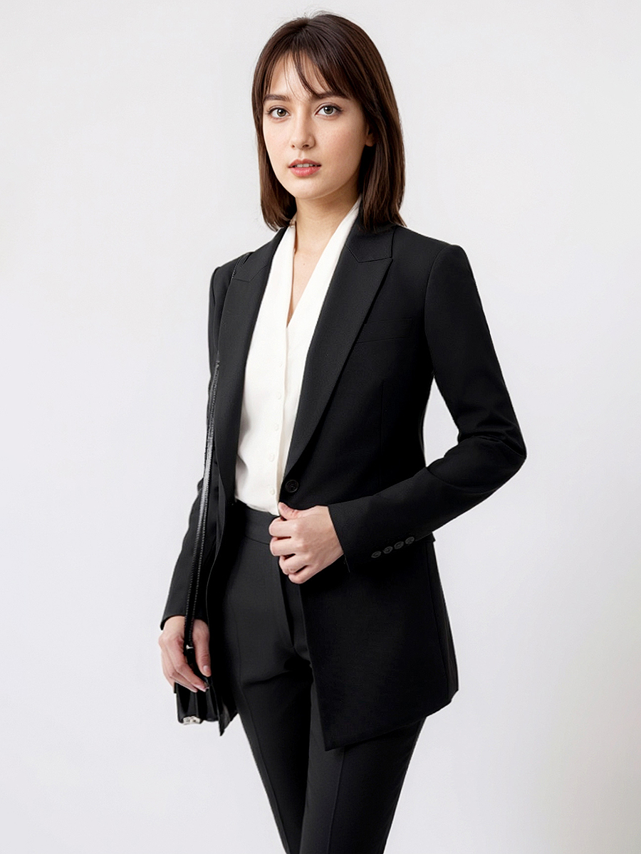 Women Suits Set Blazer Pant Of - Women Formal Wear Black recension och pris