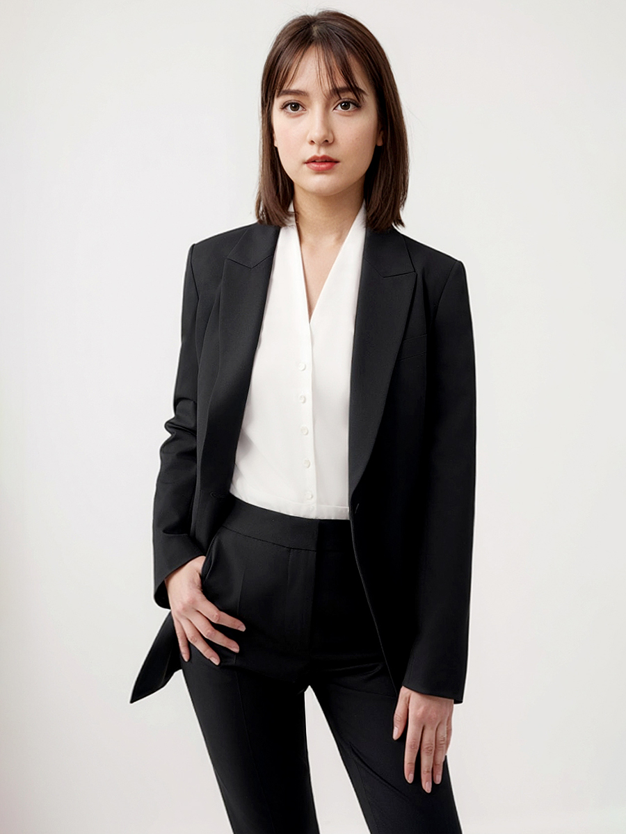 Women Suits Set Blazer Pant Of - Women Formal Wear Black recension och pris
