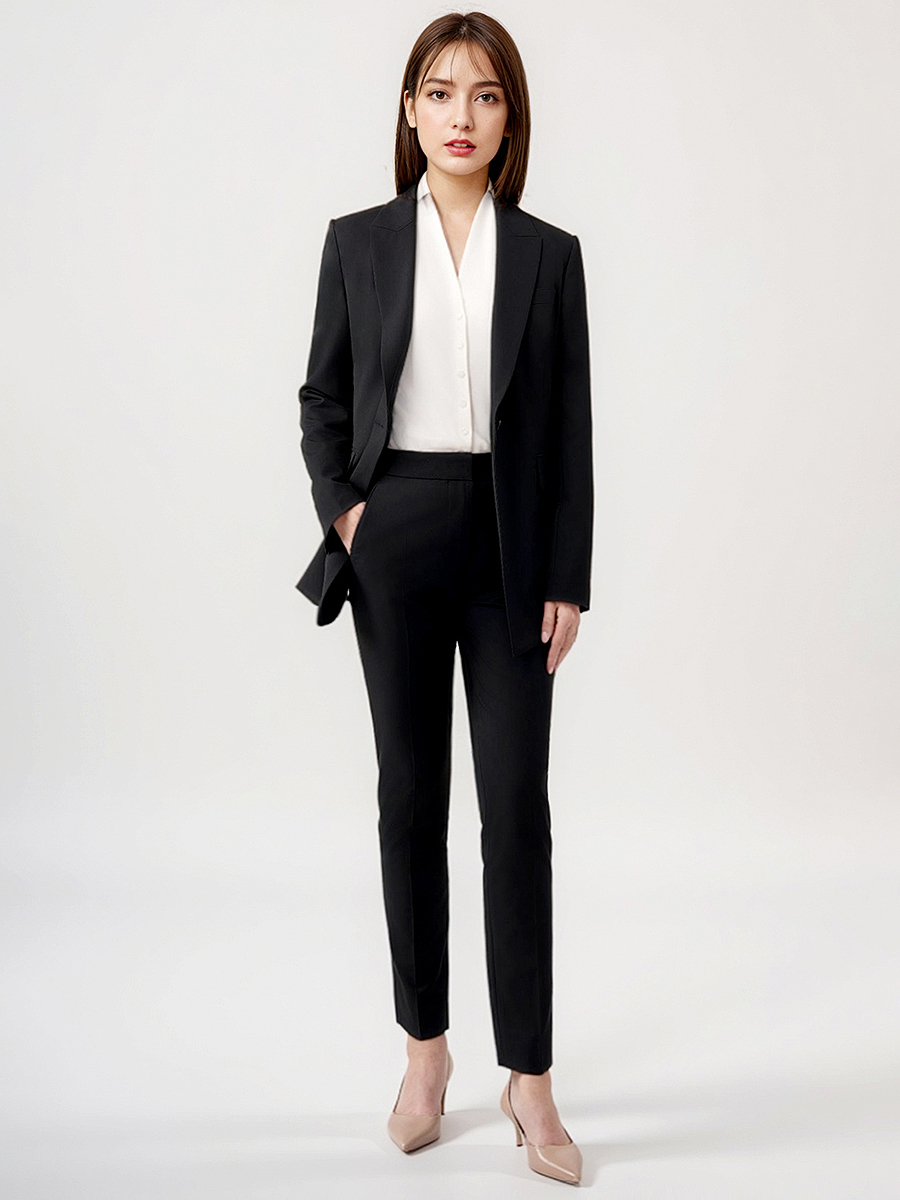 Women Suits Set Blazer Pant Of - Women Formal Wear Black recension och pris