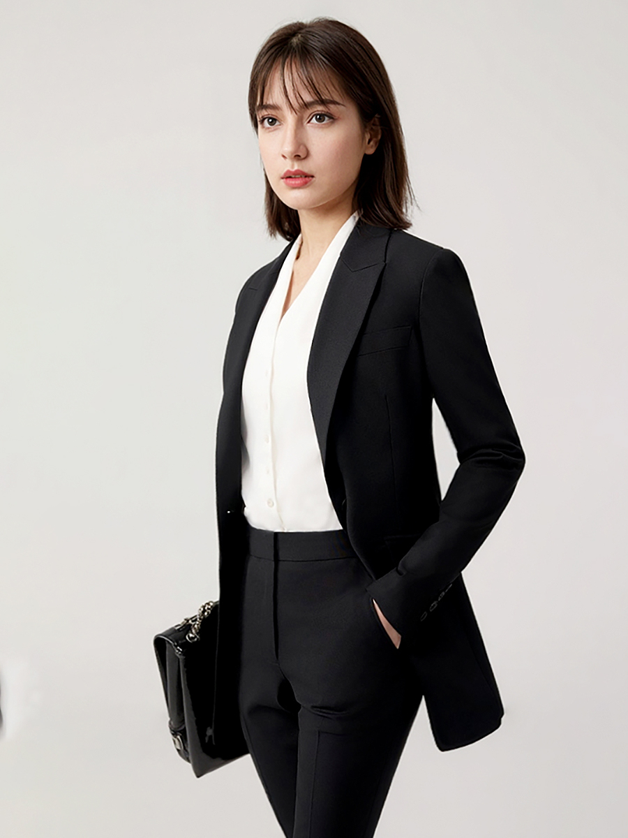 Women Suits Set Blazer Pant Of - Women Formal Wear Black recension och pris