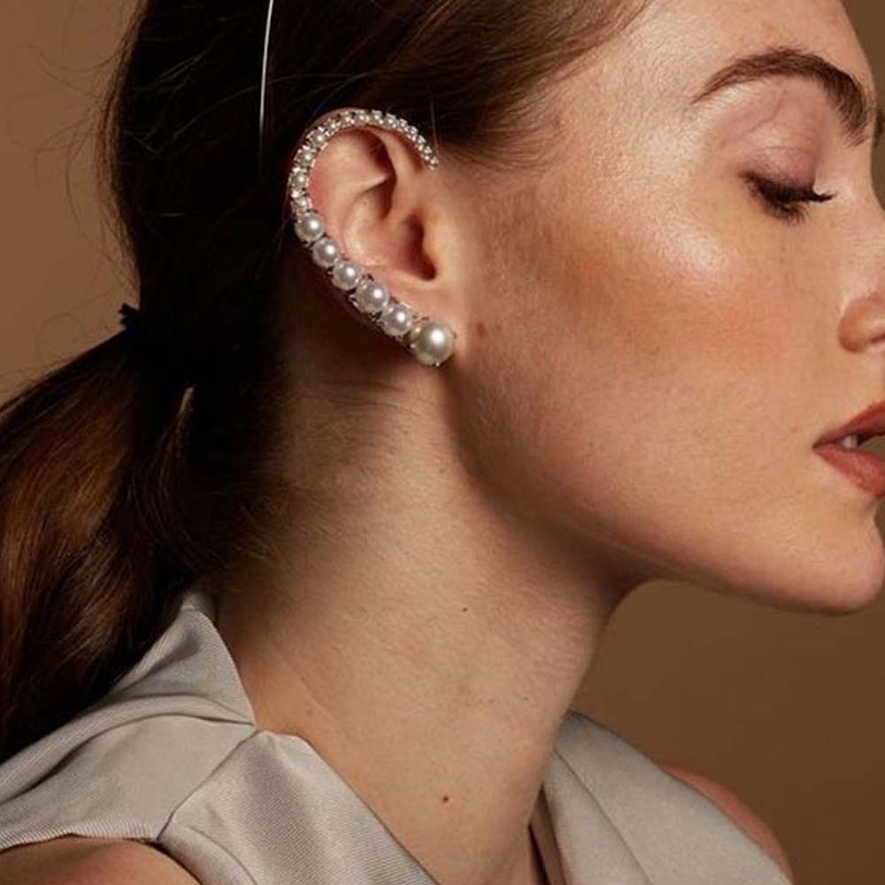 Stonefans Pearl Ear Clips With - Pearl Earring Stud recension och pris