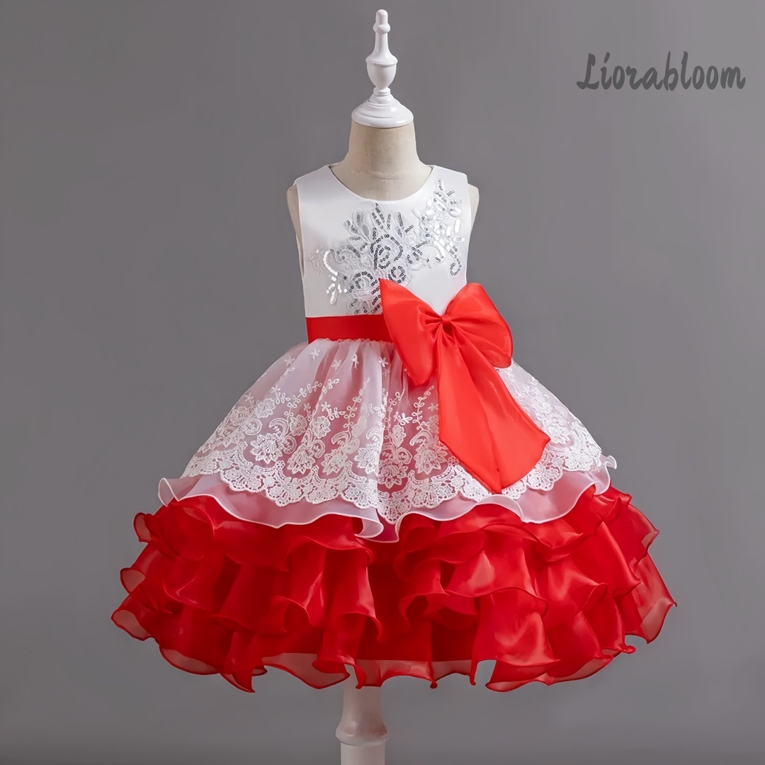 Girls' Dress With Large Bow Sl - Large Women'S Formal Wear recension och pris