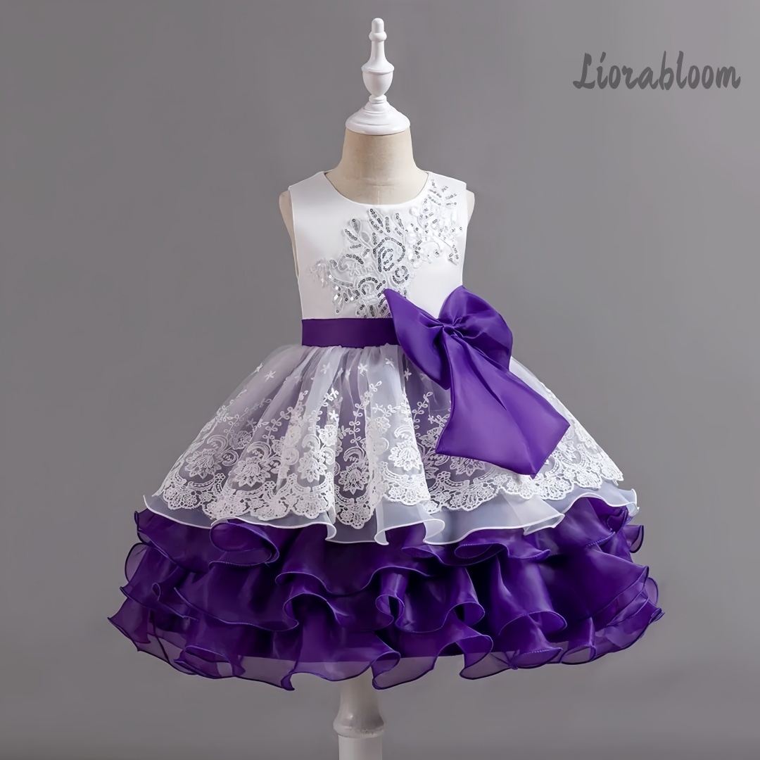 Girls' Dress With Large Bow Sl - Large Women'S Formal Wear recension och pris