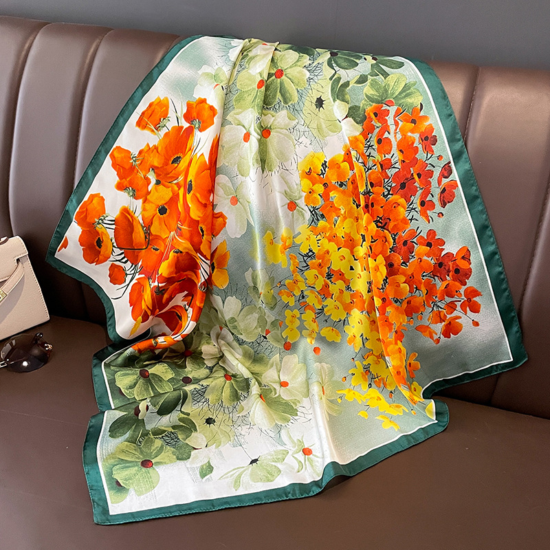 70x70cm Silk Scarf Square For  - Scarf Silk Neck recension och pris