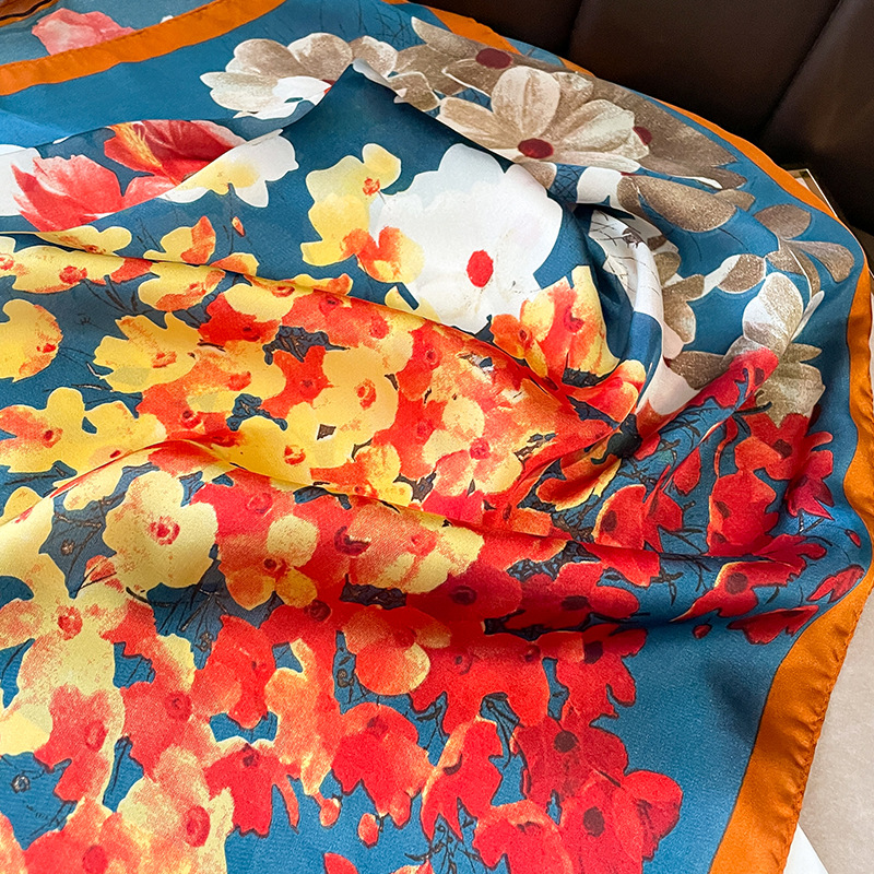 70x70cm Silk Scarf Square For  - Scarf Silk Neck recension och pris