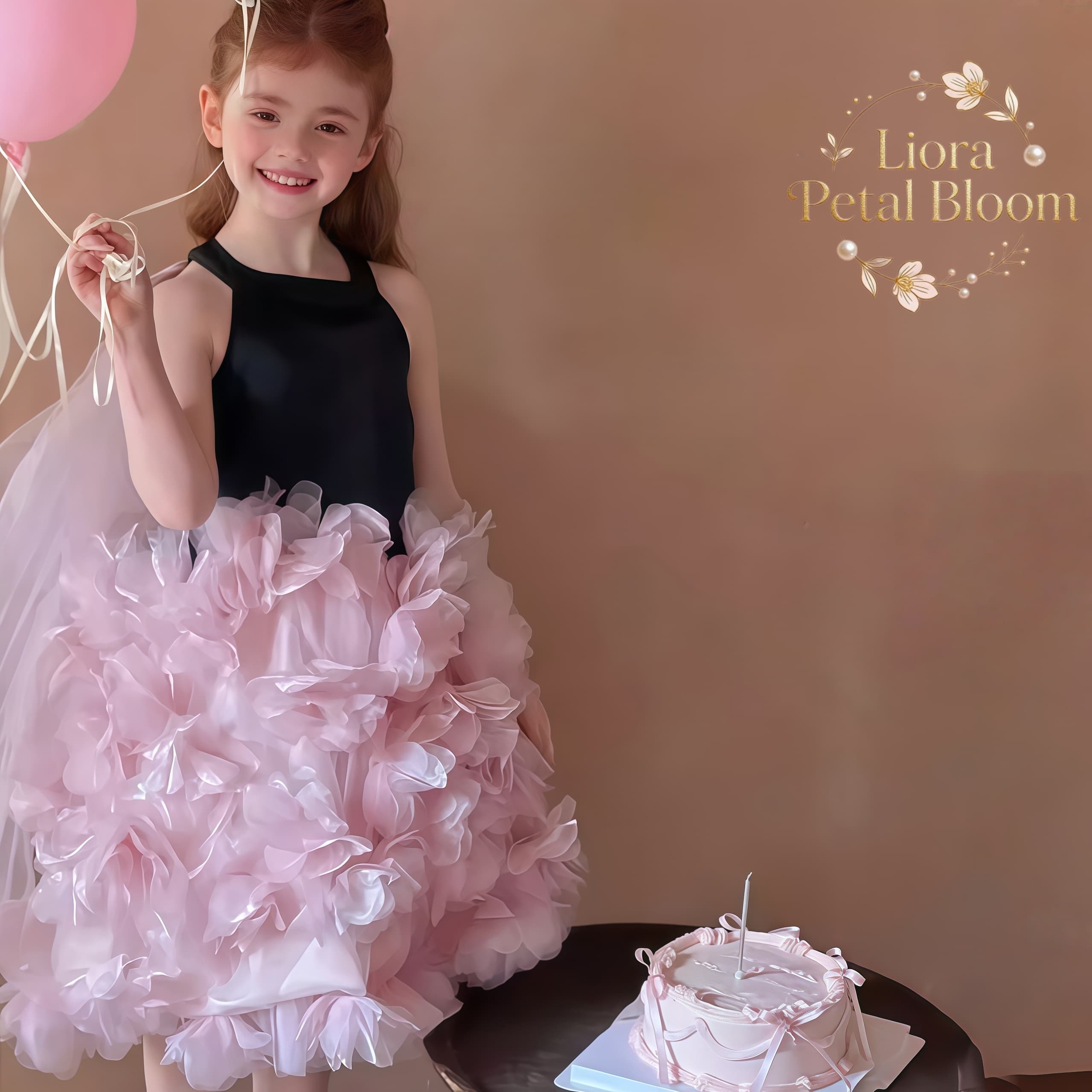 Girls' Black Floral Tulle Dres - Formal Attire Woman recension och pris
