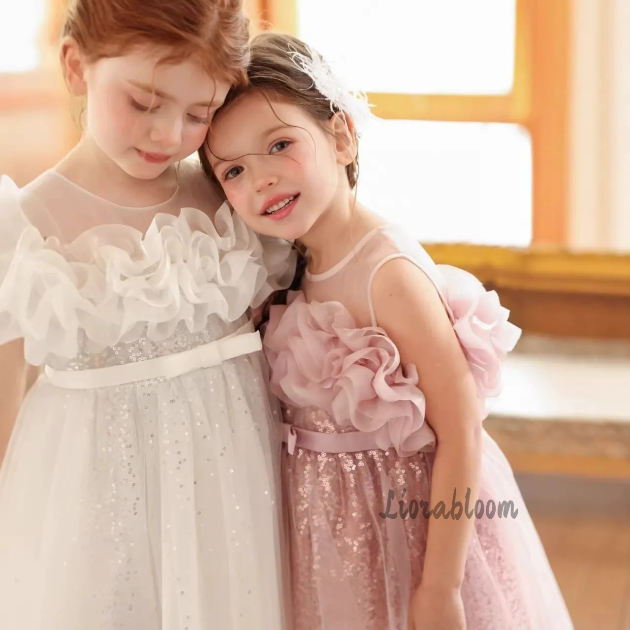 Girls' Pink Wavy Tulle Formal  - Formal Attire Woman recension och pris