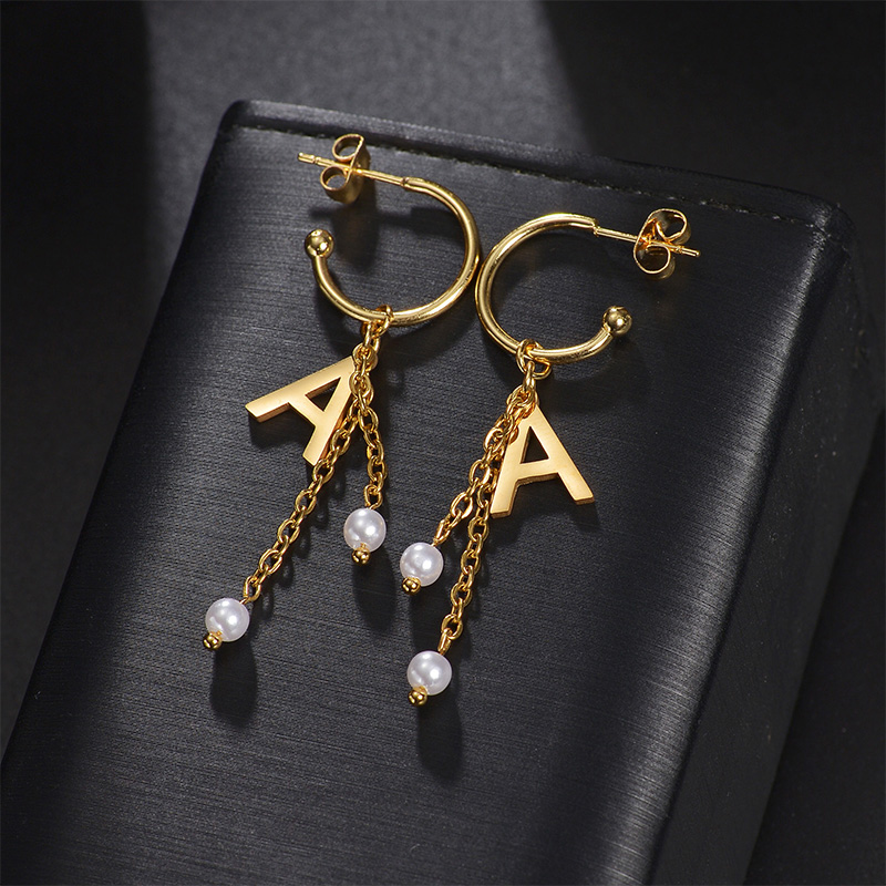 Auxauxme Custom Name Earrings  - Pearl Earring Stud recension och pris