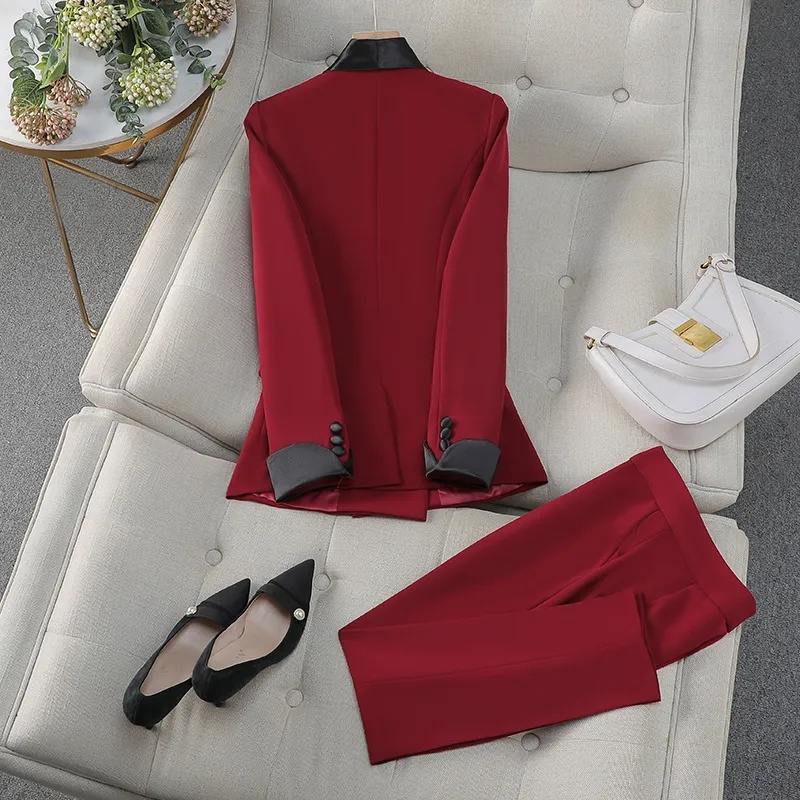 Elegant Red Black Women Pant S - Women'S Formal Day Wear recension och pris