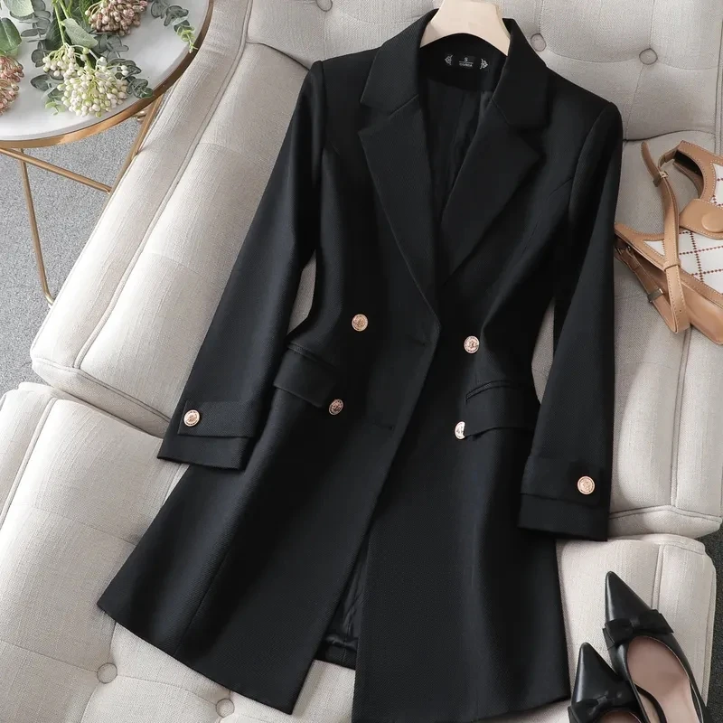 Autumn Winter Jacket Women Lon - Women Formal Wear Black recension och pris