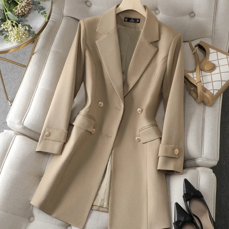 Autumn Winter Jacket Women Lon - Women Formal Wear Black recension och pris