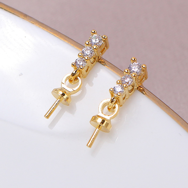 Domestic Copper 14K Gold, Prin - Pearl Earring Stud recension och pris