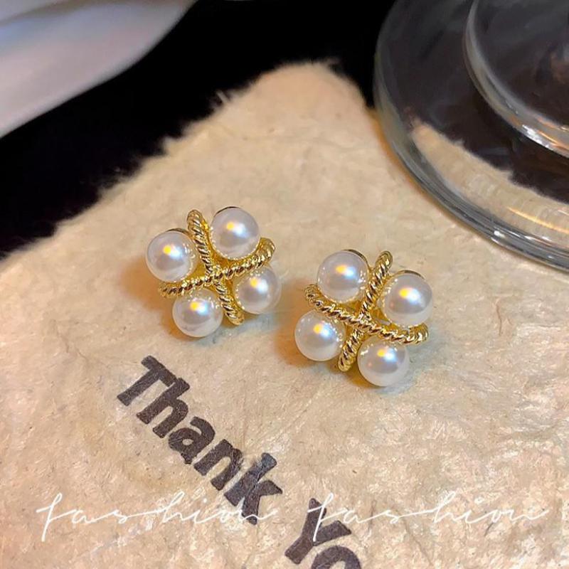 925 Silver Needle Korean Fashi - Pearl Earring Stud recension och pris