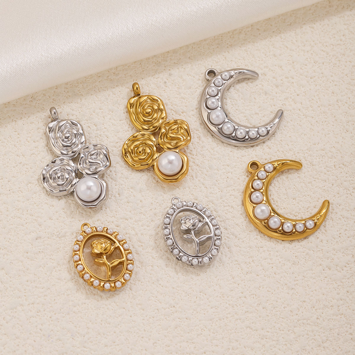 5Pcs Stainless Steel 18K Gold  - Pearl Earring Stud recension och pris