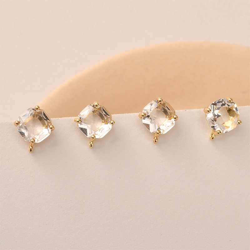 10pair Colors Faceted Square G - Pearl Earring Stud recension och pris