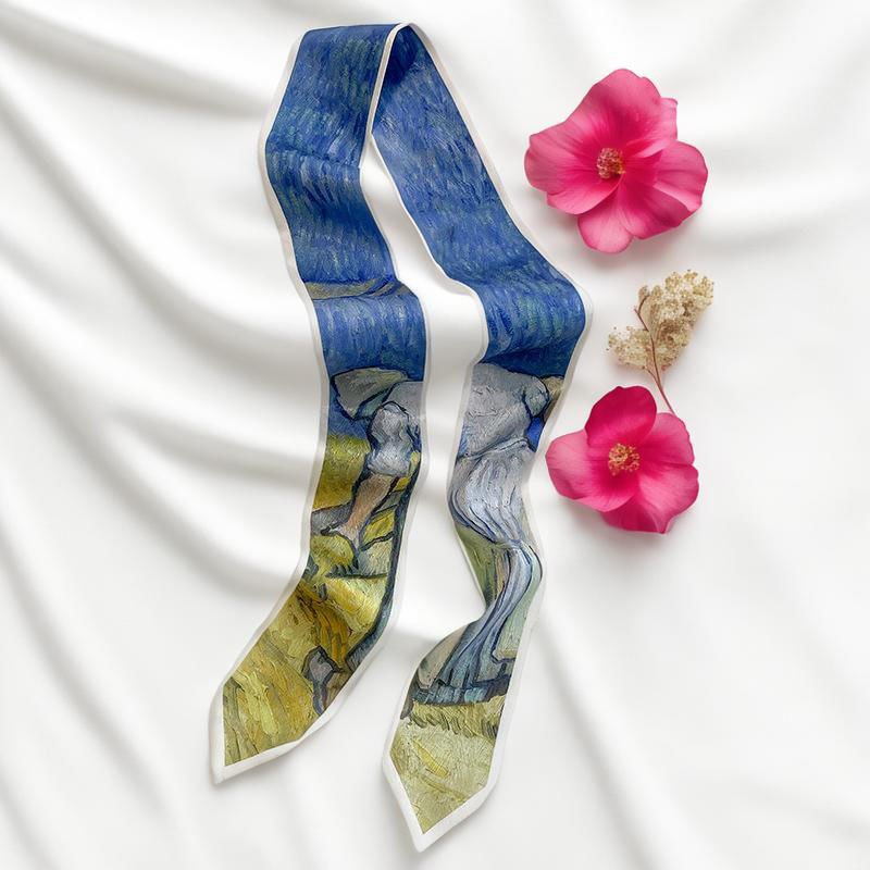 Prints Long Hairband Skinny Ne - Scarf Silk Neck recension och pris