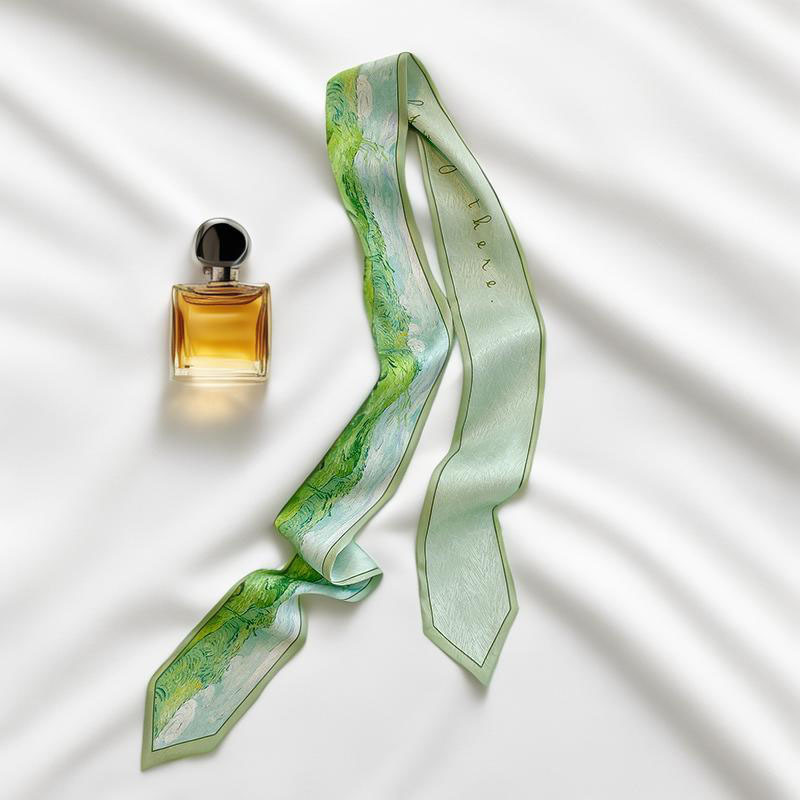 Prints Long Hairband Skinny Ne - Scarf Silk Neck recension och pris