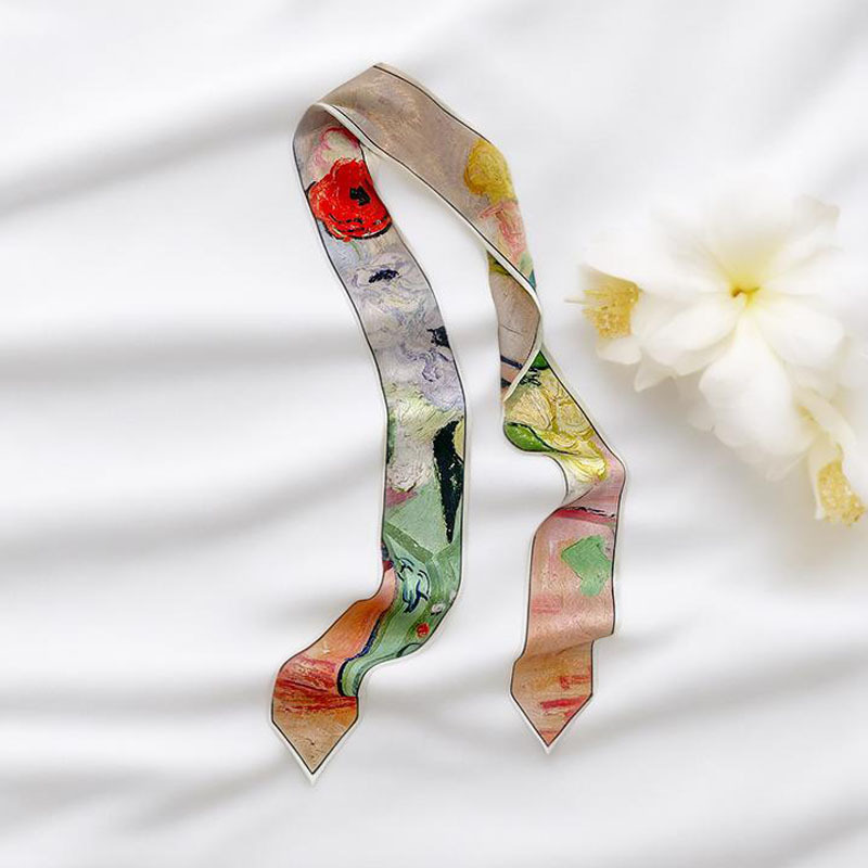 Prints Long Hairband Skinny Ne - Scarf Silk Neck recension och pris