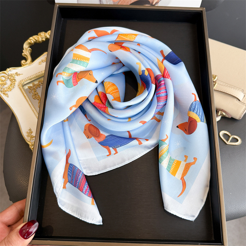 Fashion Wiener Dog Print Banda - Scarf Silk Neck recension och pris