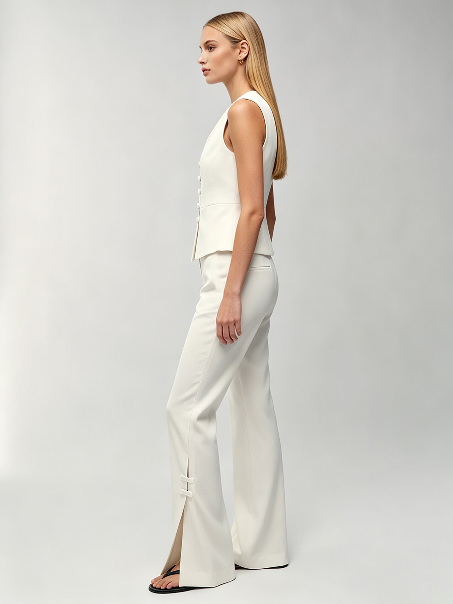 LIMO Women White Chinese Frog  - Formal Attire Woman recension och pris