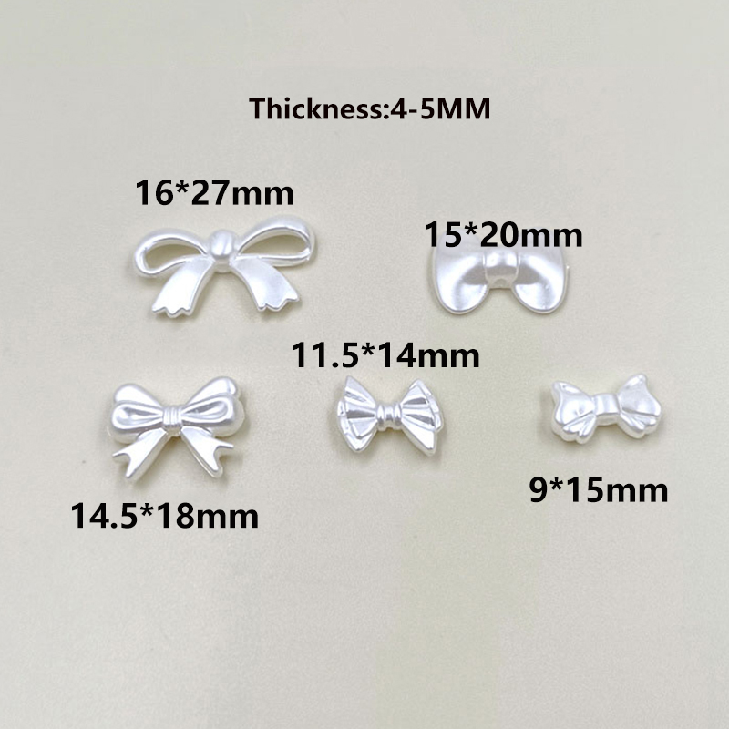 20pcs/bag Acrylic Ribbon Bow A - Pearl Earring Stud recension och pris