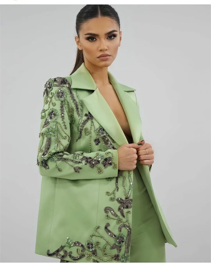 Designer Green Satin Women Sui - Women'S Green Formal Wear recension och pris