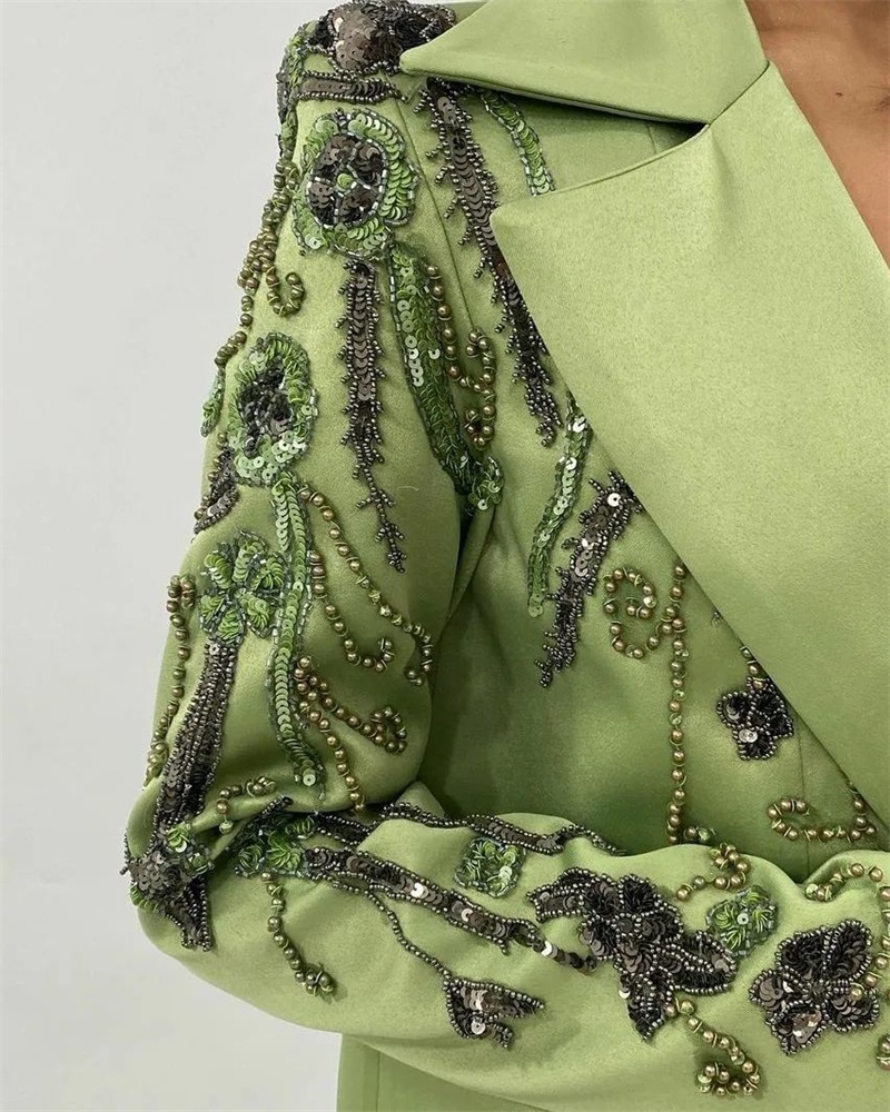 Designer Green Satin Women Sui - Women'S Green Formal Wear recension och pris