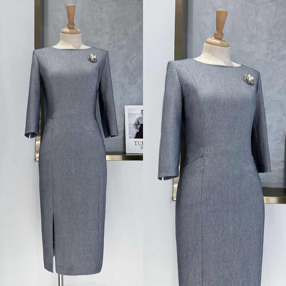 Elegant Grey Peplum Women Suit - Women Formal Wear For Conference recension och pris