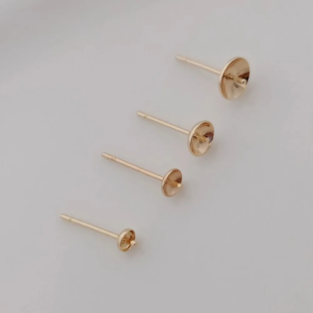 14K Gold-plated Bead Accessori - Pearl Earring Stud recension och pris