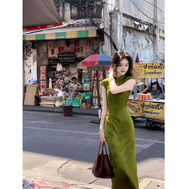 2024 New Green Chinese Style C - Women'S Green Formal Wear recension och pris