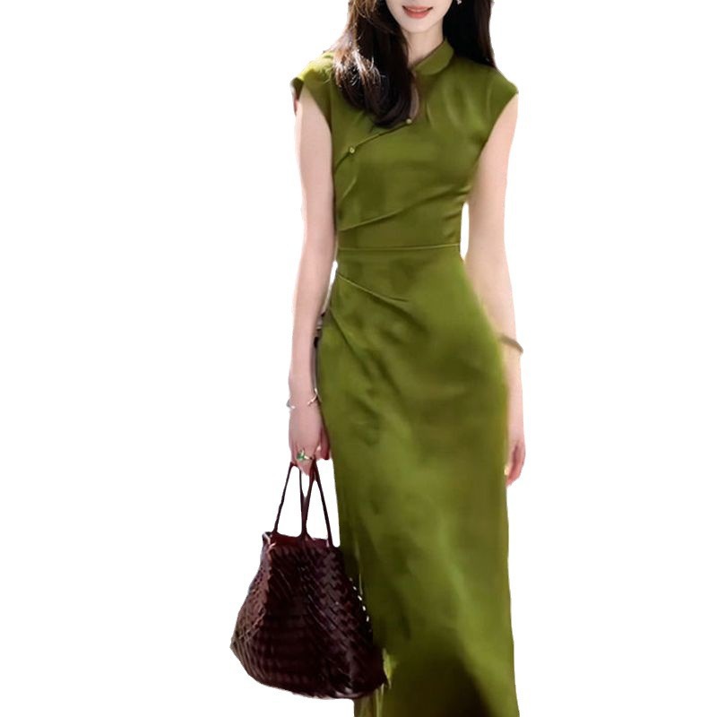 2024 New Green Chinese Style C - Women'S Green Formal Wear recension och pris
