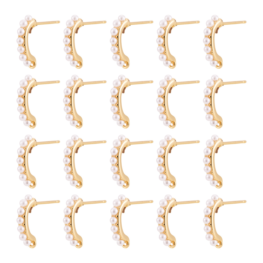 30pcs Brass Stud Earring Findi - Pearl Earring Stud recension och pris