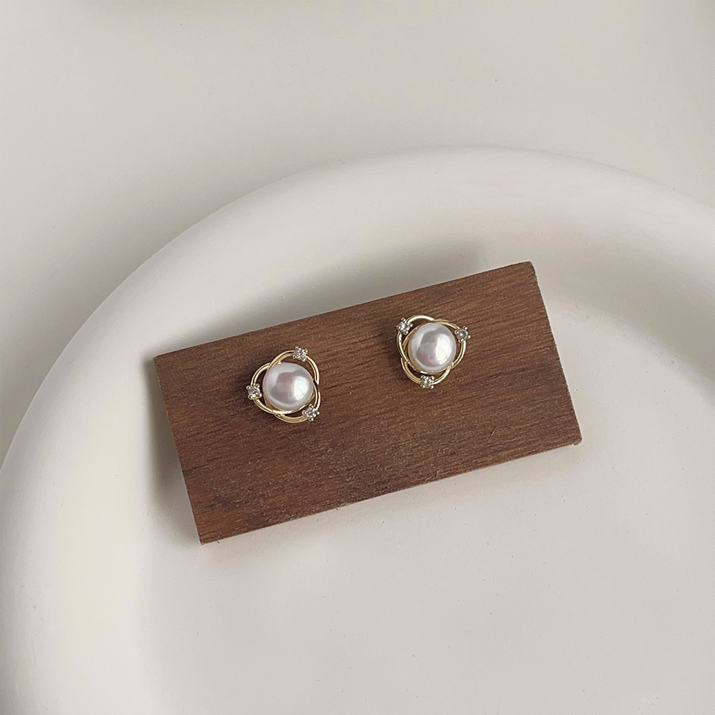 DIY accessories Personality sm - Pearl Earring Stud recension och pris
